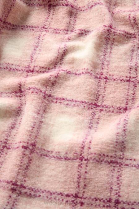 Woolrich Women Wool Blend Gentry Check Coat Raisin Check Clothing J026262