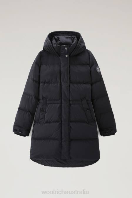 Woolrich Women Alsea Hooded Down Jacket Black Clothing J026205
