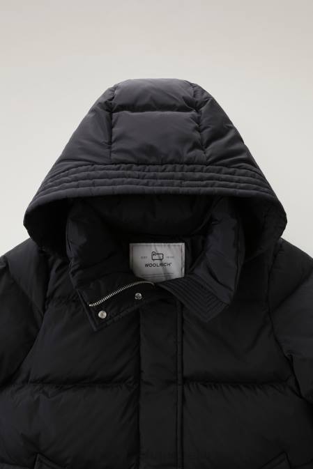 Woolrich Women Alsea Hooded Down Jacket Black Clothing J026205