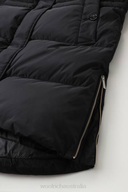 Woolrich Women Alsea Hooded Down Jacket Black Clothing J026205