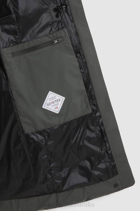 Woolrich Women GORE-TEX INFINIUM Tacony Long Parka Grey Shadow Clothing J026355
