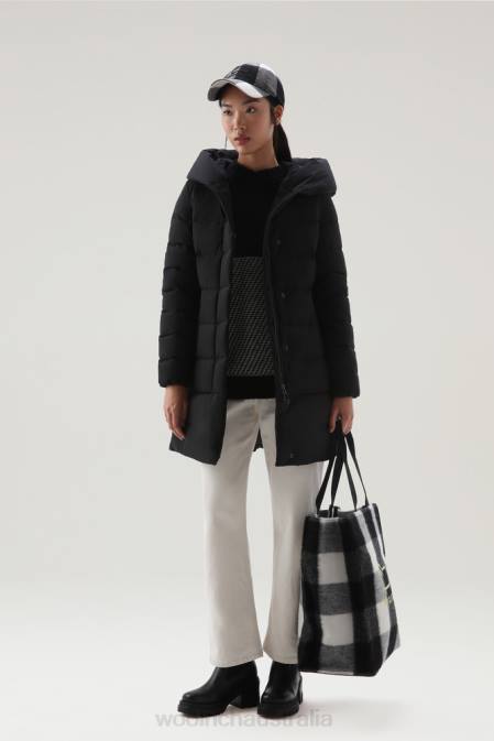 Woolrich Women Puffy Prescott Parka in Urban Touch Black Clothing J026207