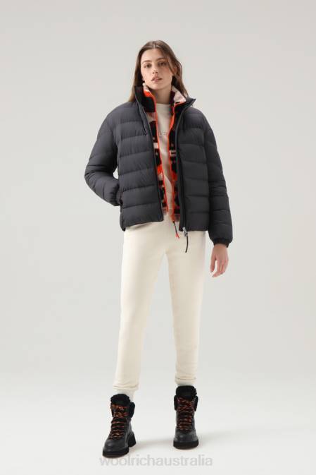 Woolrich Women Ellis Microfiber Down Jacket Black Clothing J026296