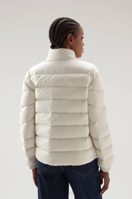 Woolrich Women Ellis Microfiber Down Jacket Milky Cream Clothing J026312