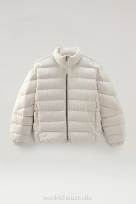 Woolrich Women Ellis Microfiber Down Jacket Milky Cream Clothing J026312