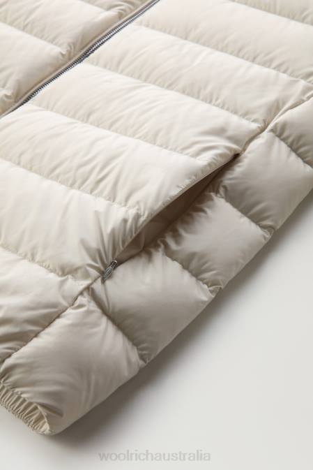 Woolrich Women Ellis Microfiber Down Jacket Milky Cream Clothing J026312