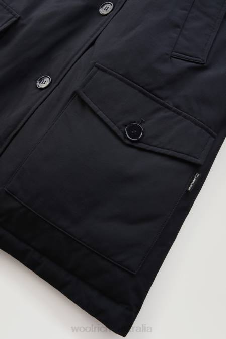 Woolrich Women Arctic Parka in Ramar Cloth with Four Pockets Dark Navy Clothing J026364