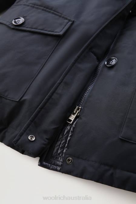 Woolrich Women Arctic Parka in Ramar Cloth with Four Pockets Dark Navy Clothing J026364