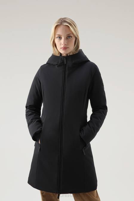 Woolrich Women Firth Parka in Softshell Black Clothing J026341