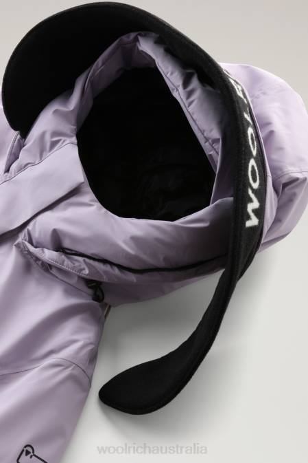 Woolrich Women Harveys Waterproof Parka in Pertex Revolve Lilac Dawn Clothing J026259