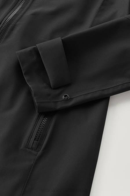 Woolrich Women Waterproof Leavitt Summer Parka Black Clothing J02689