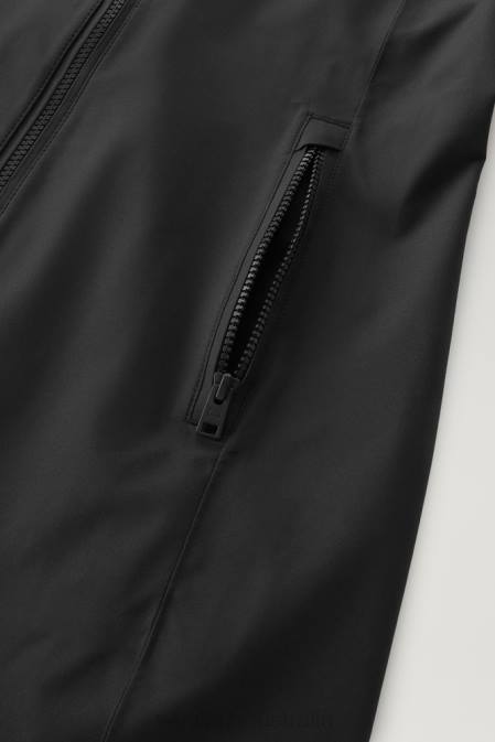 Woolrich Women Waterproof Leavitt Summer Parka Black Clothing J02689