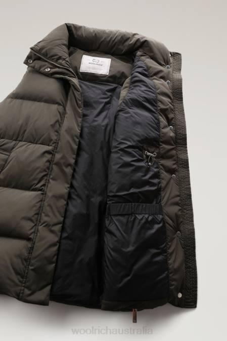 Woolrich Women Alsea Padded Vest Dark Green Clothing J026320