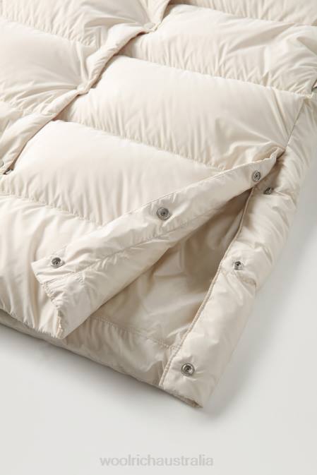 Woolrich Women Ellis Long Microfiber Vest Milky Cream Clothing J026317