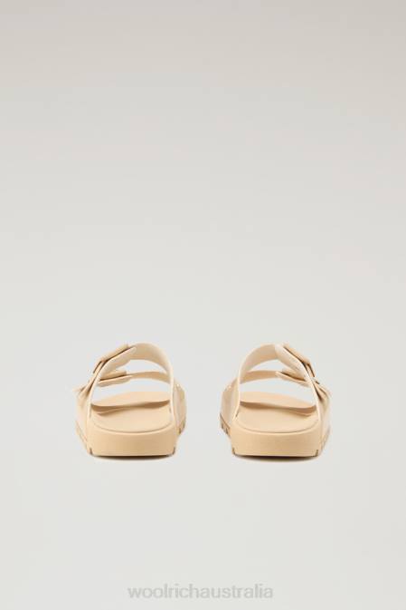 Woolrich Women Sandals in Vegan Leather with Buckles Peach Footwear J026202