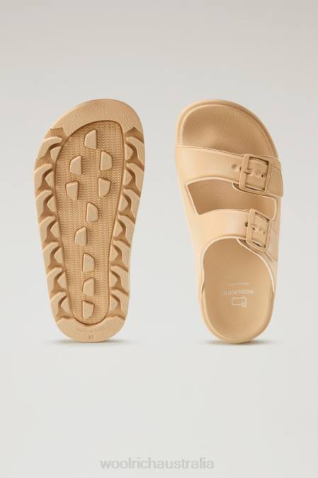 Woolrich Women Sandals in Vegan Leather with Buckles Peach Footwear J026202